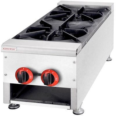 2 Brenner-Tisch-Installation Handy-Gasbrenner-Ofen mit Tischdesign
