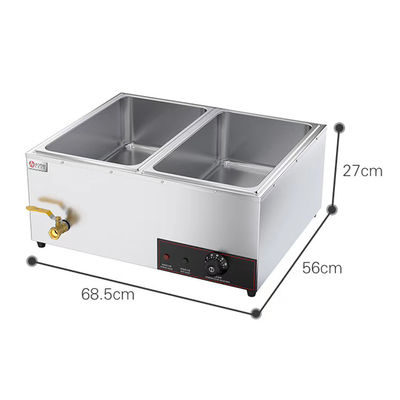 Elektro-Buffet für den Handel Warme Suppe Nahrung Warmer Silber Kapazität Optional Edelstahl