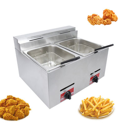 Industrielle Gasfritten aus Edelstahl Frittiermaschine für KFC Hühner und Kartoffelchips