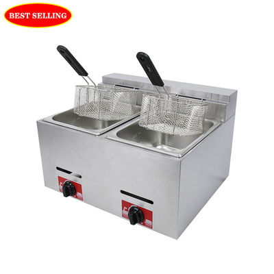 9.2KG LPG/NG Gewerbliche Gas-Tiefbrater-Tischmaschinen De Gas Ollas Freidoras
