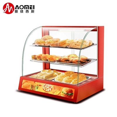 66*46*60mm kommerzielle Lebensmittelwärmer Anzeige Wärmevitrine für heiße Snacks