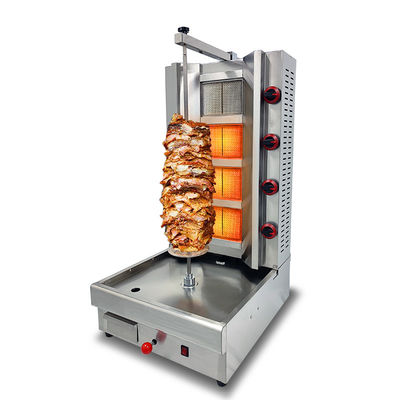 Nachhaltige PG-04 kommerzielle 4 Brenner Doner Kebab Maschine Gas Shawarma Maschine für Restaurant