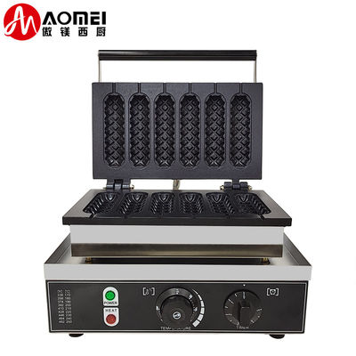 6 in 1 kommerzieller elektrischer Stock Waffeln Bäcker Küchenutensilien Snack Hot Dog Waffelmühle 7,5 kg