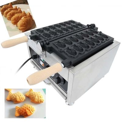 Automatische nicht anhaftende Goldfischwaffelmaschine Hochproduktivität Fisch Tayaki Maker
