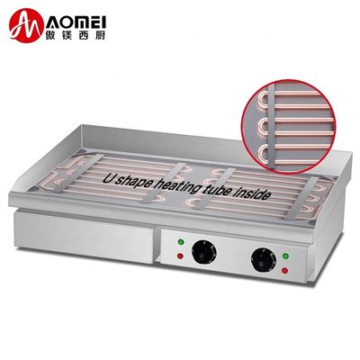 Zwei-Temperatur-Regler-Knöpfe Elektrische Flachplattengrill für Restaurantküche