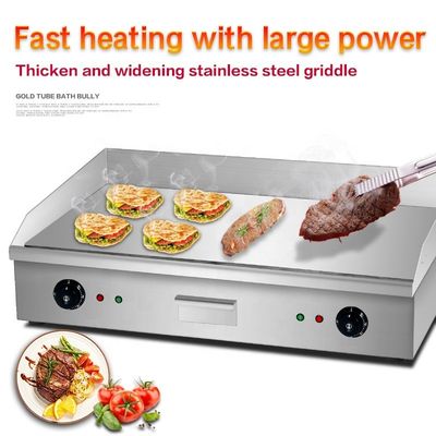 Elektrische Schreibtischplatte Flat Griddle Plate Silber Weiß 35 kg Doppeltemperatur-Steuerung