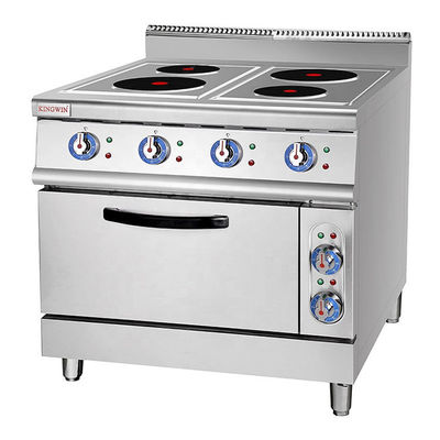 Gewerbliche Küche 4 Teller elektrische Kochplatte mit Ofen 380V 800x900x950mm