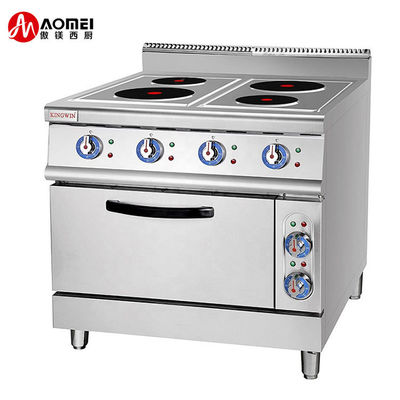 Gewerbliche Küche 4 Teller elektrische Kochplatte mit Ofen 380V 800x900x950mm