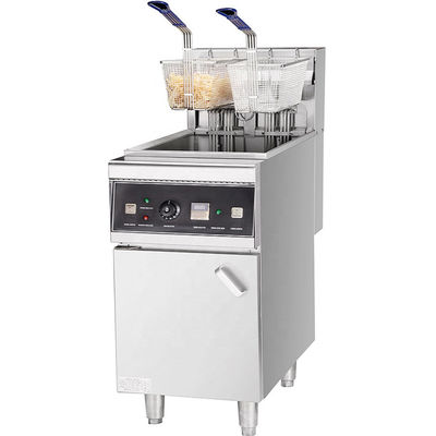 18kW Edelstahl 28L Einzeltankkorbfrittern für kommerzielle Küchengeräte
