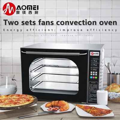 Edelstahl-Digitalglas-Konvektionsofen für die Bäckerei-Brotproduktion