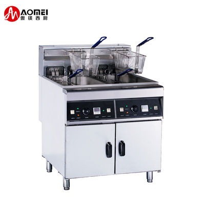 Elektro-Restaurant-Tiefbrater 28L*2 2 Tank 4 Korb Überhitzenschutz 800x805x1100