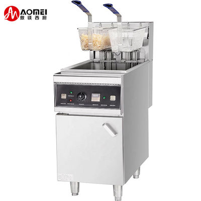 Elektro-Restaurant-Tiefbrater 28L*2 2 Tank 4 Korb Überhitzenschutz 800x805x1100