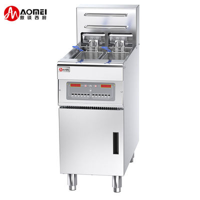 Elektro-Restaurant-Tiefbrater 28L*2 2 Tank 4 Korb Überhitzenschutz 800x805x1100