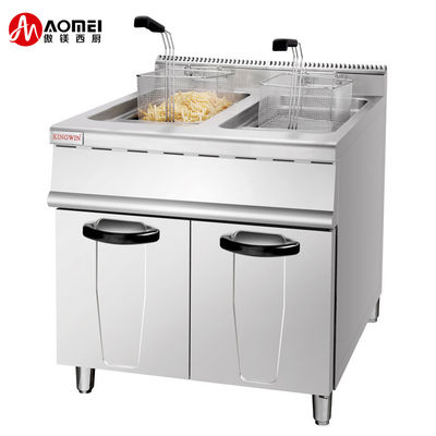Elektro-Restaurant-Tiefbrater 28L*2 2 Tank 4 Korb Überhitzenschutz 800x805x1100