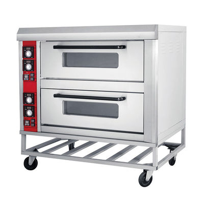 Einfache Bedienung Edelstahl Drei-Schicht-Elektrische Pizza-Ofen Bäckerei Maschinen Vorteil