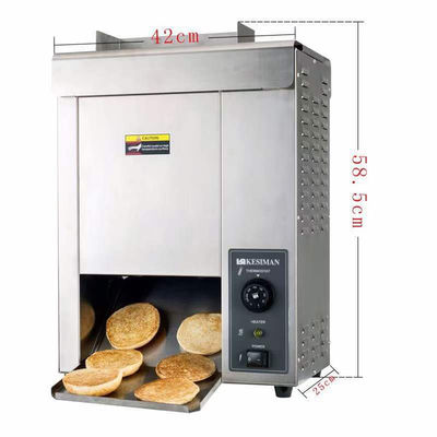 1600W elektrischer Förderband Toaster für Hamburgerbrot in der kommerziellen Lebensmittelindustrie