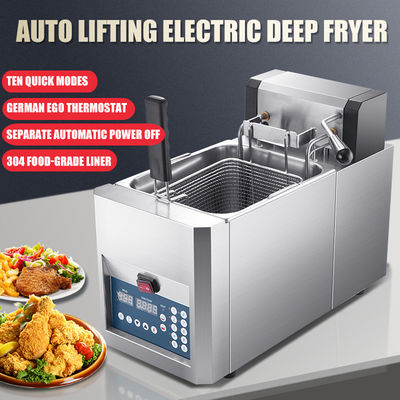 Hohe Sicherheitsstufe Edelstahl-Fryer mit automatischem Korbheben