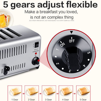 2500W Leistung Edelstahl 6-Scheiben Toaster Frühstücksmaschine mit'Bedürfnisse im Sinn