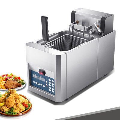 Hohe Sicherheitsstufe Edelstahl-Fryer mit automatischem Korbheben