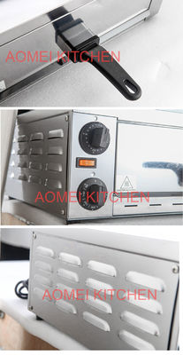 Gewerbliche Küche Edelstahl elektrischer Pizzaofen mit Snackpan 220V 1200W