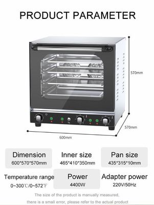Gewerbliche Kochgeräte 35 KG Elektrischer Brotbackofen mit mehreren Funktionen