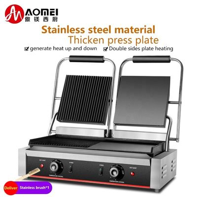 Elektrische Kontaktgrill-Nichtklebende Oberfläche und 1/2 Rillen für Kundenanforderungen