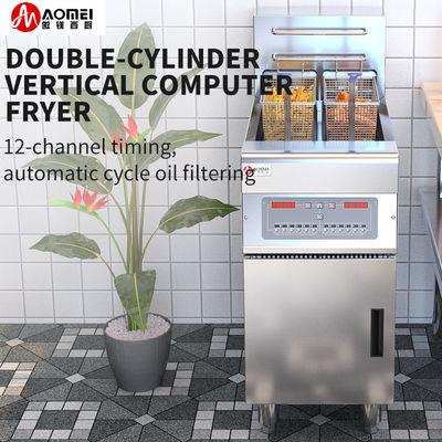 Intelligente Computersteuerung Silber-Tiefbrater mit automatischer Temperatur und Aufheben