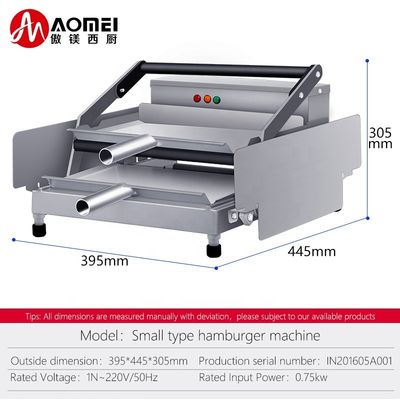 Silber-weiße elektrische Hamburger-Wärme-Maschine mit klebungsfreier Kochfläche