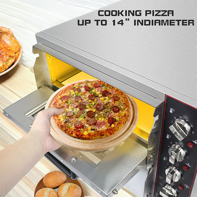 2 Decks aus Edelstahl Elektrische Pizza-Ofen mit unabhängigen Kammern