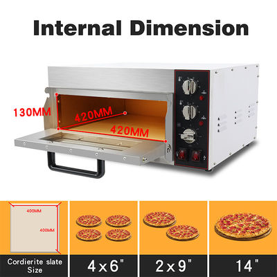 Elektrische Back-Brot-Pizza-Kuchen-Ofen mit Pizza-Stein und Timer 585x480x300mm
