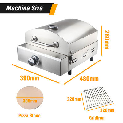 AM-037A Gas-Pizzoofen Tragbare Camping-Pizzgrill im Freien Garten Gas-Ofen Ankunft