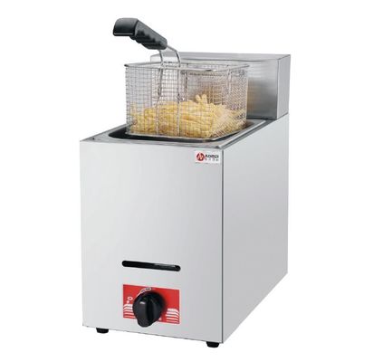 6L Edelstahl Lpg-Gas-Tiefbrater für Hotelküche 1 Tank 1 Korb 340x630x610