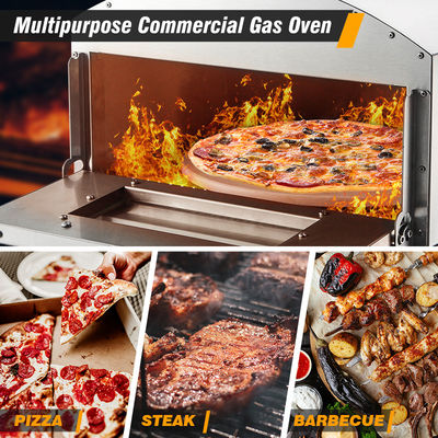 Gasbetriebener Doppelbrenner Pizzaofen für den Handel mit Online-Support nach dem Service