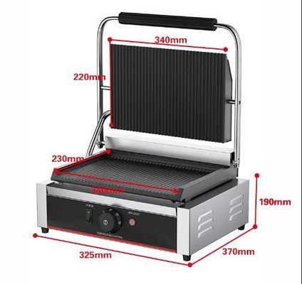 Hotel Elektrische Kontakt Grill Edelstahl Panini Press Grill Sandwichmacher