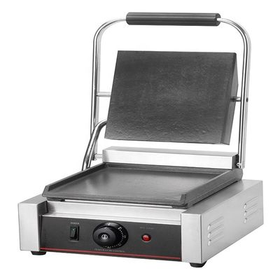 220V 1,8KW Edelstahl elektrischer Kontaktgrill Panini Press Griddle Sandwichmacher
