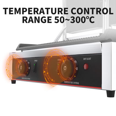 565x370x190mm Elektrische Kontaktgrill Heißes Grillgeschirr mit allen Rillen Doppelgeschirr Panini Grill