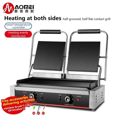 Professionelle nicht klebende elektrische Doppelseitige Grillpfanne Untergrill Größe 210*200 x2 mm