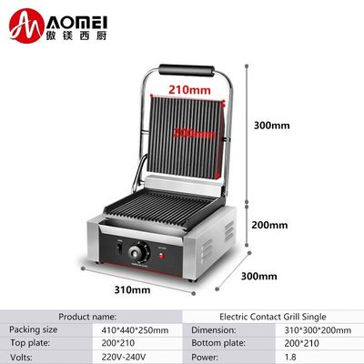 Kommerzielle elektrische Panini-Grillmaschine mit klebstofffreier Kochfläche und Sandwichplatten