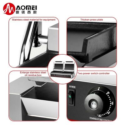 Full Flat 2in1 Doppelplatte Panini Sandwich Press Elektrische Kontaktgrill für gewerbliche