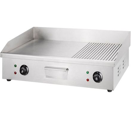 Silberner Edelstahl Elektrische Halbgrill für Temperaturbereich von 50-300°C