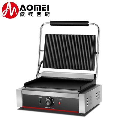 Elektrische Flachgrillteile in schwarzer Oberflächenfarbe für 340*220 mm Obergrillgröße