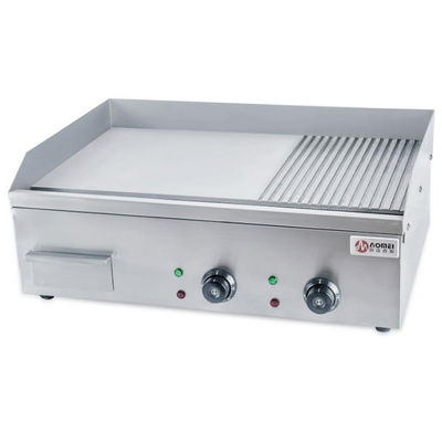 Elektrische Flachtopgrill und Grill aus rostfreiem Stahl für Restaurantküche