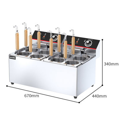 1 Behälter 4 Körbe Elektrische Nudelnkochermaschine für das Schnellkochen in kommerziellen Küchen