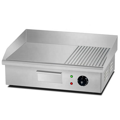 Elektrische Flachtopgrill und Grill aus rostfreiem Stahl für Restaurantküche