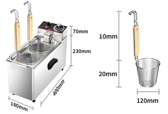 1 Behälter 4 Körbe Elektrische Nudelnkochermaschine für das Schnellkochen in kommerziellen Küchen