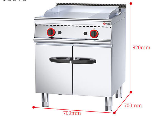 Restaurant Grill 700*700*850 70 mm Freistehender Gasgrill mit Schrank