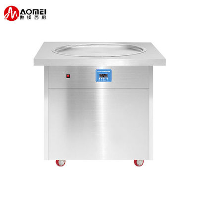 Gefrorene Joghurt-Soft-Serve-Doppelplatten-Fried-Eis-Rollmaschine für die Snackindustrie