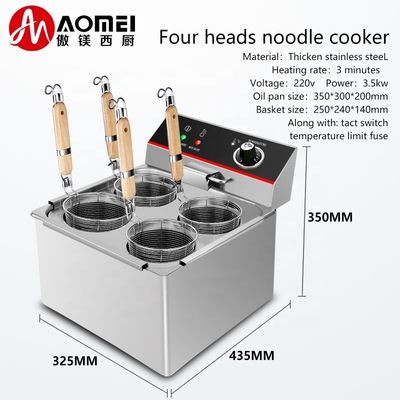 Genaue Temperaturkontrolle Probe Elektrische kommerzielle Pasta Kocher für die Küche 3,5kW