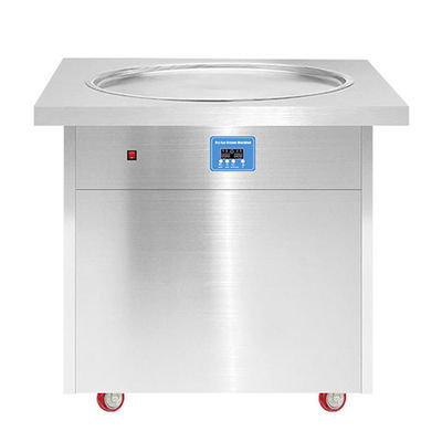 Einfach quadratische Pan Thai Instant Fry Eiscreme Roll Maschine Kühlmittel R404A / R410A