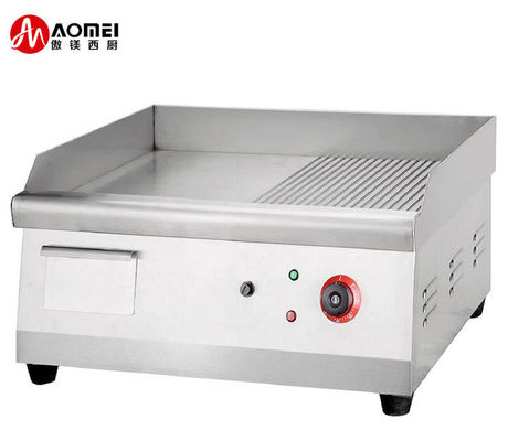 2.5KW elektrischer Kontaktgrill für Edelstahl Halbgrill